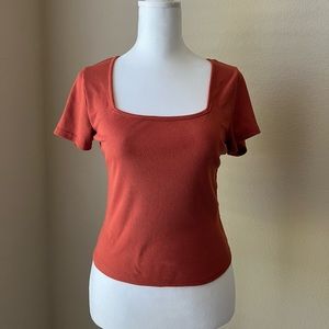 Square neck top